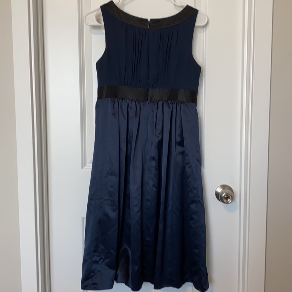 LAST CHANCE - Max & Cleo Navy Formal / Cocktail Black Rose Dress - Picture 2 of 4